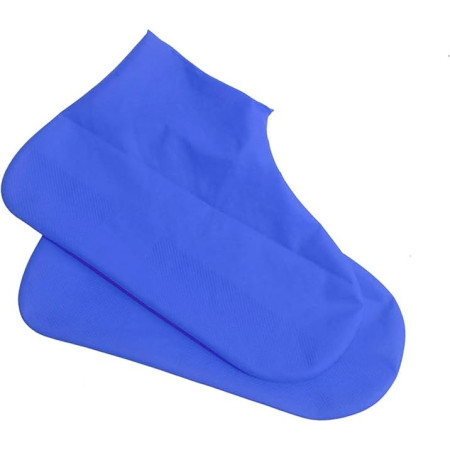 Husa Incaltaminte,  Impermeabila, Antiderapanta, din Latex, 13 x 13 x 2 cm, Marime M 34-40 cm, Albastru