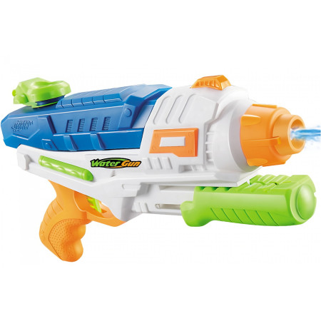 Pistol cu Apa pentru Copii, Rezervor, Pentru Piscina/Plaja, Cyrax, 6ani+, Albastru/Multicolor, 1000ML, model 2