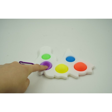 Jucarie Antistres Cyrax - Fidget Toy, Simple Dimple, Unicorn, Alb