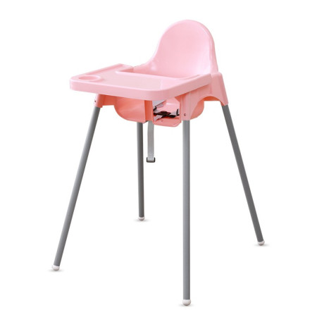 Scaun de Masa, Cyrax, pentru Bebelusi si Copii 6-36 Luni, din Plastic/Metal, Centura in 2 Puncte, Tava Detasabila, 63 x 57 x 85 cm, Roz