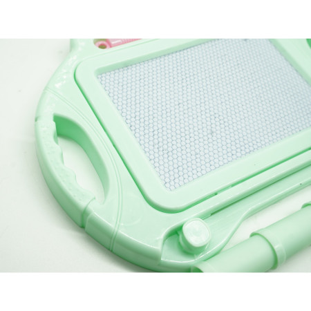 Tabla Magnetica pentru desen Cyrax, Pix, forma dreptunghi, dimensiuni 23x17 cm, Dezvolta Creativitatea, cu picioare suport, Verde