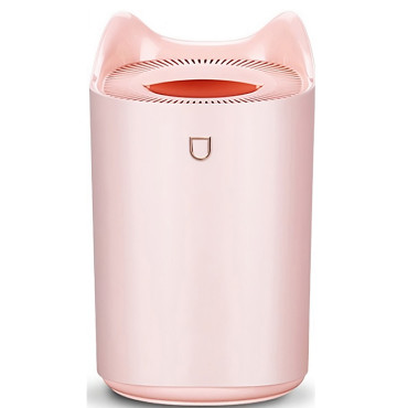 Umidificator cu duza dubla,  de capacitate mare 3L, roz
