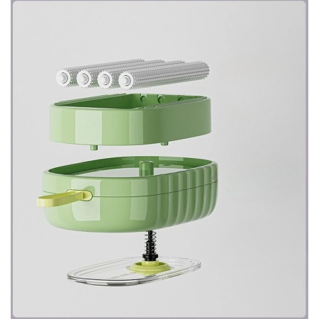 Perie de Spalat Haine,  cu Dispenser pentru Detergent, 4 Perii de Curatare, din ABS + PS, Verde