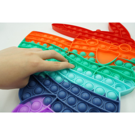 Jucarie antistres din silicon Cyrax, Pop it Now and Flip It ,Pikachu ,Multicolor