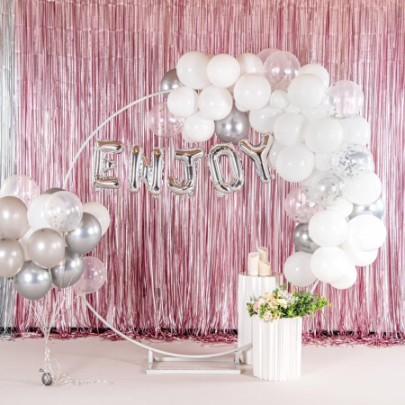 Balon Folie Metalizata Litera Y, Cyrax, 40 cm, Umflati cu Heliu sau Aer, Ambalaj Individual, Pai inclus, Argintiu