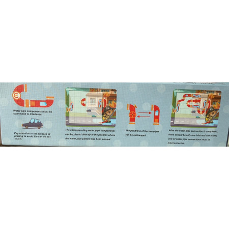 Cyrax Joc educativ magnetic de interconectare, micul pompier, 15 nivele, 9 carti, pentru copii, +3 ani, multicolor