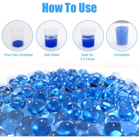 Munitie, Cyrax, 20.000 Bile Gel pentru pistoale de jucarie Gel Blaster 10.5x8 mm, Albastru