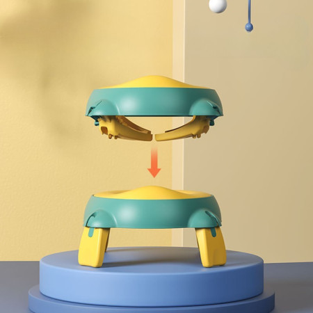 Olita Portabila,Cyrax, pentru Calatorii, Confectionata din Spuma PU, 1-6 ani, 34x32x17 cm, Verde/Galben