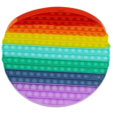 Cyrax Jucarie antistres din silicon Pop it now, forma Rotund, multicolor, urias