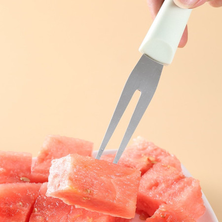 Taietor Decojitor pentru Pepene, Cyrax, pentru Legume si Fructe, Multifunctional, Set din 3 Parti, Otel Inoxidabil si Plastic PP, 22.5 x 7 cm Verde