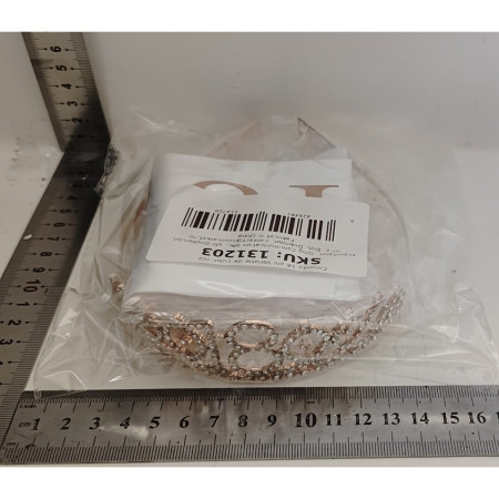 Set 2 Piese pentru Majorat, Cyrax, 15 x 13 x 5 cm, Coronita Printesa Rose si Panglica 18&Fabulous, Alb