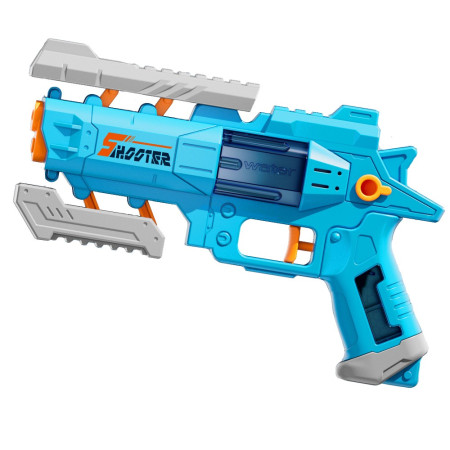 Pistol Manual cu Apa, Cyrax, Jucarie Pistol cu Apa Sigur Pentru Copii, Design Nou S-Shooter Atractiv, 23 x 14.5 cm, Albastru