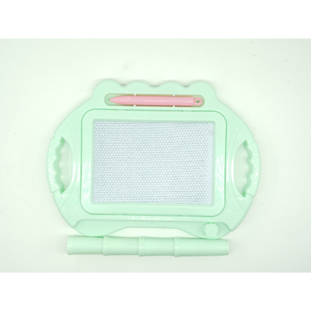 Tabla Magnetica pentru desen Cyrax, Pix, forma dreptunghi, dimensiuni 23x17 cm, Dezvolta Creativitatea, cu picioare suport, Verde