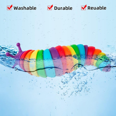 Jucarie Senzoriala Antistres, Cyrax, Fidget Toys, Omida Curcubeu, 18.6 cm, Functie de Luminat, +3 Ani, Multicolor