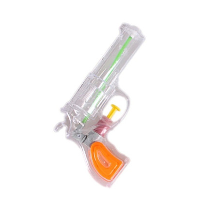 Pistol cu Apa, Cyrax, pentru Copii, din Plastic, 16 x 5 x 2 cm, Transparent/Portocaliu