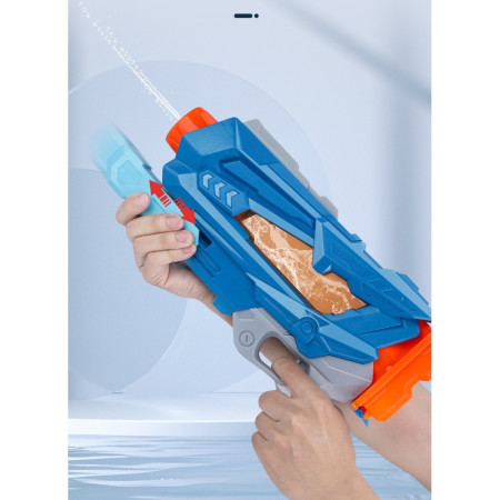 Pistol cu Apa pentru Copii, Rezervor, Pentru Piscina/Plaja, Cyrax, 6ani+,  Quick Fill, Albastru, 600ML