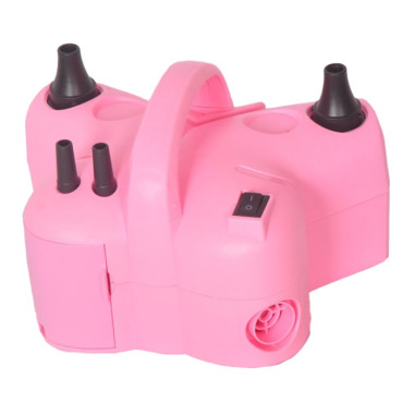 Pompa Electrica de Umflat Baloane, Cyrax, cu Doua Iesiri, 220V, Putere 600W, Accesorii petrecere, Roz