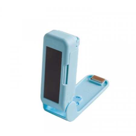 Mini Aparat de Sigilat Pungi cu Baterii, Cyrax, Etansare prin Caldura, Spate Magnetic, Portabil, 9.7x3 cm, Albastru