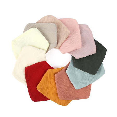 Baveta Triunghiulara, Cyrax, din Bumbac, pentru Copii 0-12 Luni, 33x32 cm, Rezistenta la Apa, Alb