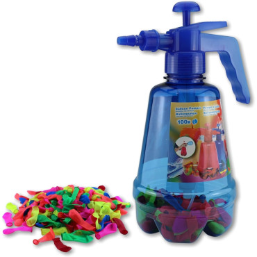 Set 300 de Baloane cu Apa, Cyrax, Rezervor de Apa de Umplut, 1.5L, Autosigilate, 34 x 27 x 10 cm, Multicolor