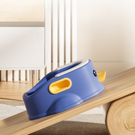 Olita pentru Copii, Cyrax, +1an, Portabila, Design Ratusca, Model Prietenos, Non-Toxic, Compartiment Detasabil, cu Maner, Usor de Curatat, Albastru