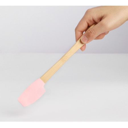 Set 5 Mini Spatule de Silicon Cyrax, pensula, Stejar, Multicolor