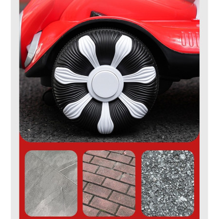 Masinuta electrica cu telecomanda pentru copii, Cyrax, roti spate rotire 360, curea siguranta, baloane de sapun, lumini si sunete, self control si prin telecomanda, cu pedale de acceleratie si frana, verde