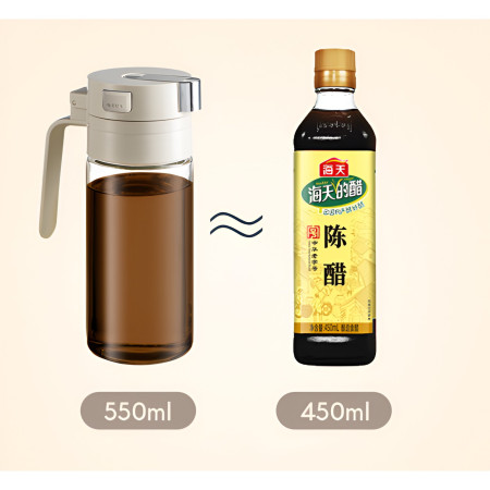 Dispenser pentru Ulei, Cyrax, Deschidere si Inchidere Automata a Rezervorul, cu Inductie Gravitationala, 550 ml, 12x7.6x20.5 cm, Alb