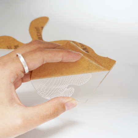 Lampa LED decorativa,  3D, Porcusor Gras, din material acril si lumina multicolora, alb