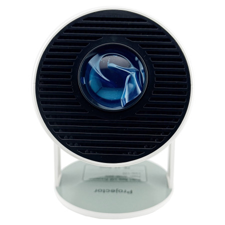 Video Proiector Portabil cilindric HY300,  Inteligent, HD 1280×720, Wireless, Compatibil cu Android/iOS, AC, 19 x 11 x 9 cm, Alb