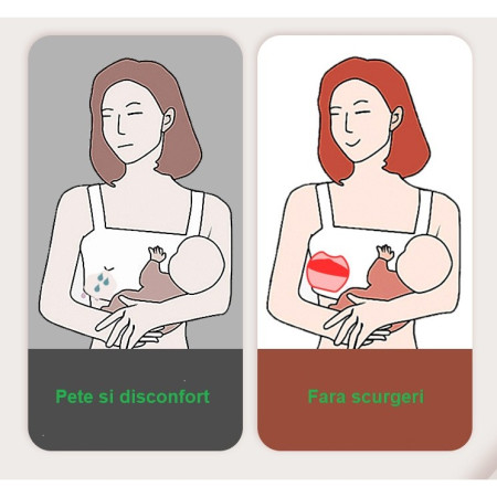 Colector de Lapte Matern, Cyrax, din Silicon Safety, Anti-debordare, 80 ml, Transparent