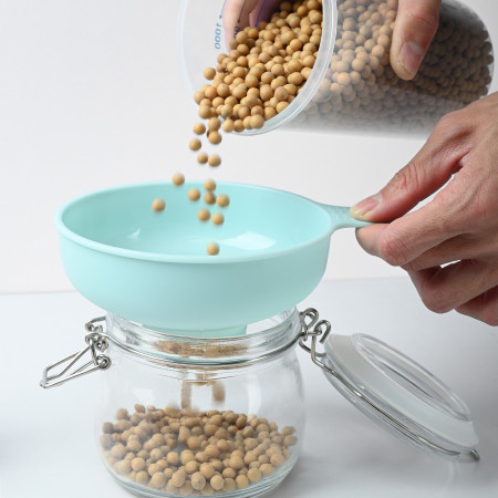 Palnie din plastic 3 in 1 Cyrax, doua dimensiuni de scurgere, cu filet si filtru, diametru scurgere 5.4 cm, 11.5 x 16.7 cm, albastru