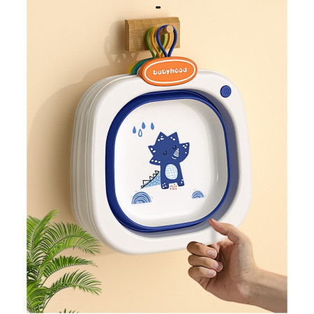 Lavoar Pliabil, Cyrax, pentru Copii 1-8 Ani, Model Animat, din PP+TPE, 32x29x10 cm, Albastru