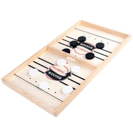 Joc Fooseball Interactiv, Cyrax, Tip Hockey pe Gheata, din Lemn, 10 Piese de Joc, +4 Ani, 54 x 29 cm, Multicolor