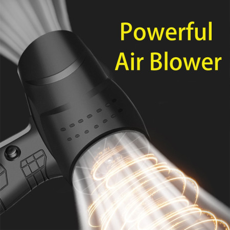 Suflanta de Aer Multifunctionala Portabila, Cyrax, Incarcare Auto, pentru Gratar, Masina, Indepartare Frunze si Praf, 1500 mAh, Viteta de Rotatie 25000 RPM, 2 Baterii de Li si Incarcator, Albastru