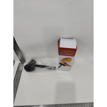 Accesoriu pentru Taiat in Forma de Spirala, Cyrax, Multifunctional pentru Legume, Cutit pentru Spirale, 16x5.5 cm, Negru