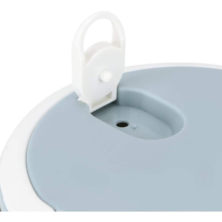 Caserola pentru alimente Cyrax, lunch box, 700 ml, otel inoxidabil, maner, valva aerisire, inchidere etansa, 15 x 8.5 cm, albastru