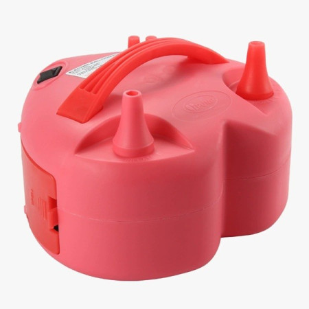 Cyrax Pompa Electrica Pentru Umflat Baloane, 600 W, in Forma de Inima, Doua Capete de Umflat, din Plastic, Rosu