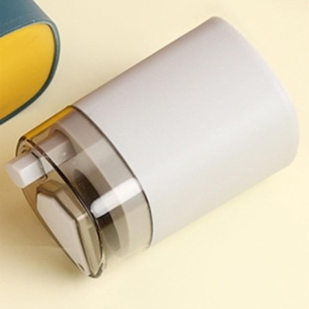 Suport Scobitori, Cyrax, Automat, cu Buton si Capac, din PP, 9.5x6 cm, Gri