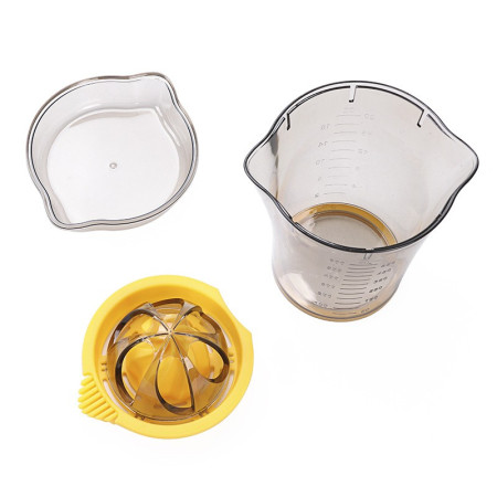 Storcator manual citricie Cyrax, cu recipient de 600 ml, 15x8.5x13.5 cm, material ABS, Transparent