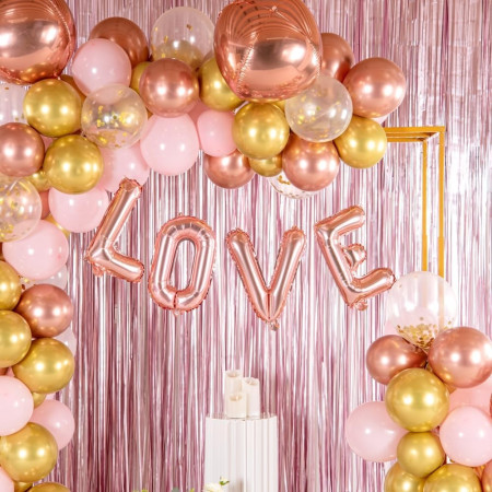 Balon Folie Metalizata Litera V, Cyrax, 40 cm, Umflati cu Heliu sau Aer, Ambalaj Individual, Pai inclus, Rose Gold