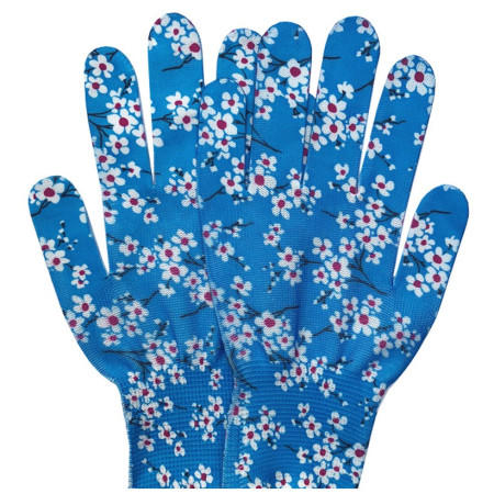 Manusi de Gradinarit,  din Nailon, Marime Universala 20 cm, Model Inflorat, Antiderapante, Multicolor