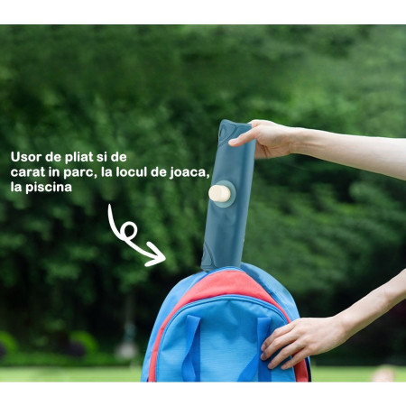 Pistol cu apa pentru copii Cyrax, rezervor tip ghiozdan, 1500 ml, reglabil, material ABS/silicon, distanta improscare 8 metri, tragaci cu presiune, 12.5 x 28 cm, albastru