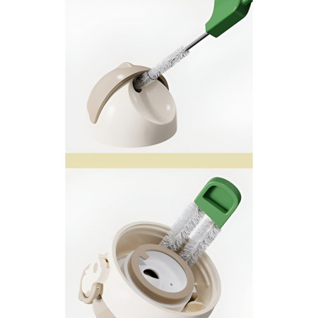 Perie de Curatat Pahare, Cani, Sticle, Cyrax, cu Maner Lung si Burete, Accesorii pentru Spalarea Paielor si Capacelor, usor de Agatat, 27.5x11.4x6cm, Verde