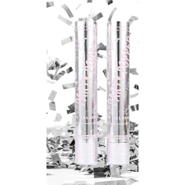 Tun Confetti Petrecere, Cyrax, Lungime 30 cm, Argintiu