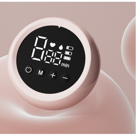 Pompa de San Electrica 2 in 1, Cyrax, cu 2 Biberoane, Capacitate 180 ml, Incarcare USB Tip C, 1200 mAh, 2 Moduri, 9 Viteze, Roz Transparent