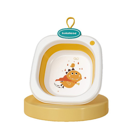 Lavoar Pliabil, Cyrax, pentru Copii 1-8 Ani, Model Animat, din PP+TPE, 32x29x10 cm, Portocaliu