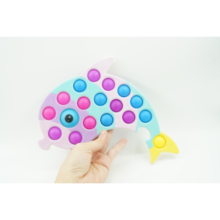 Cyrax Jucarie senzoriala antistres, Simple Dimple, Delfin, Multicolor