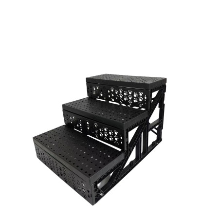 Scara pentru Animale de Companie,  Universal, Detasabil, 3 Trepte, 45x35x30 cm, Gri