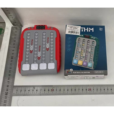 Jucarie Interactiva, Cyrax, Joc Rhythm, +3 Ani, din ABS, 6 Niveluri, 15 x 3 x 11 cm, Functie Muzicala, Rosu